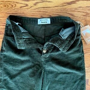 Green Reformation Button-up Corduroy Pants